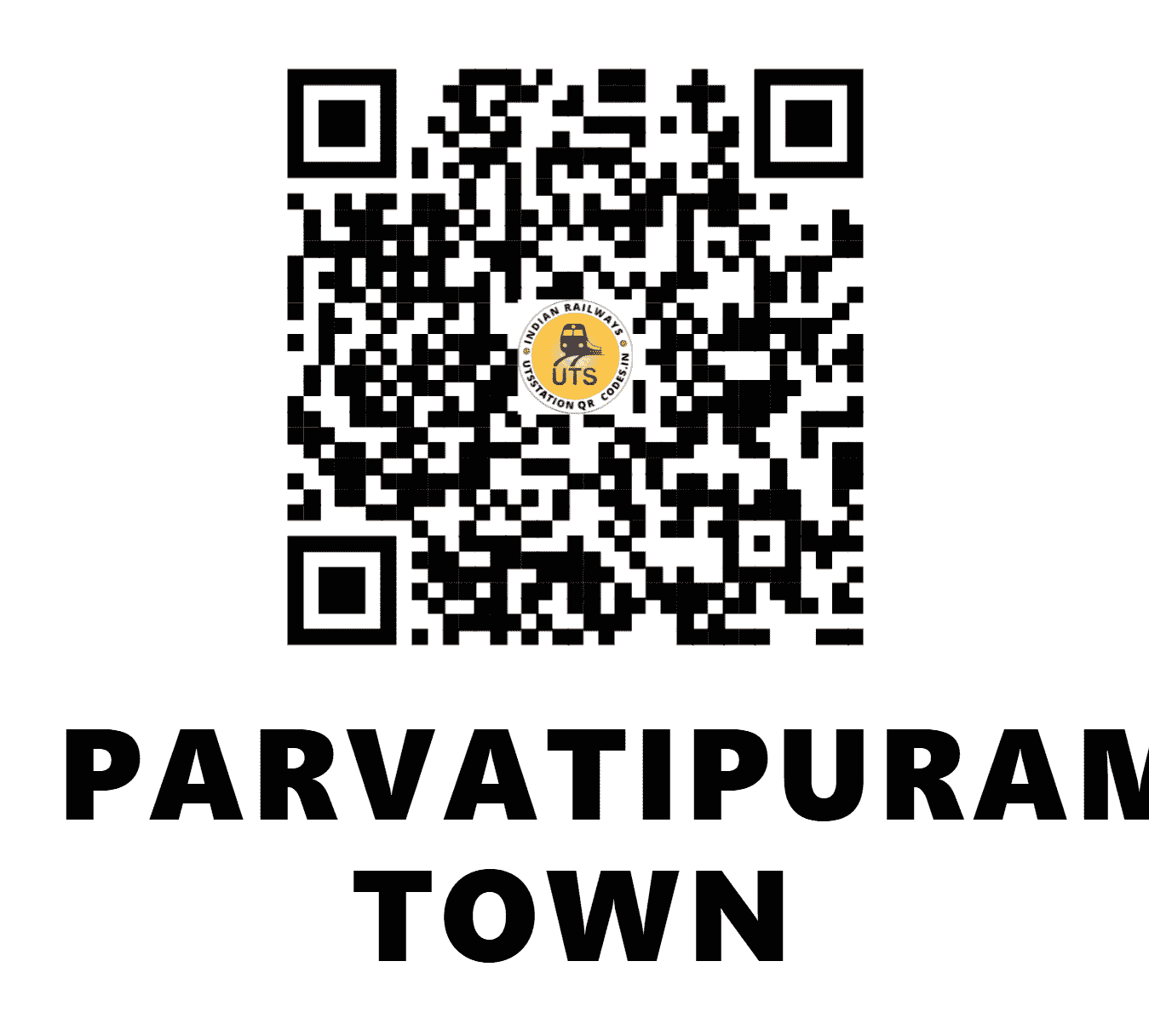 UTS QR Code for PARVATIPURAM TOWN - PVPT - EO (ANDHRA PRADESH)